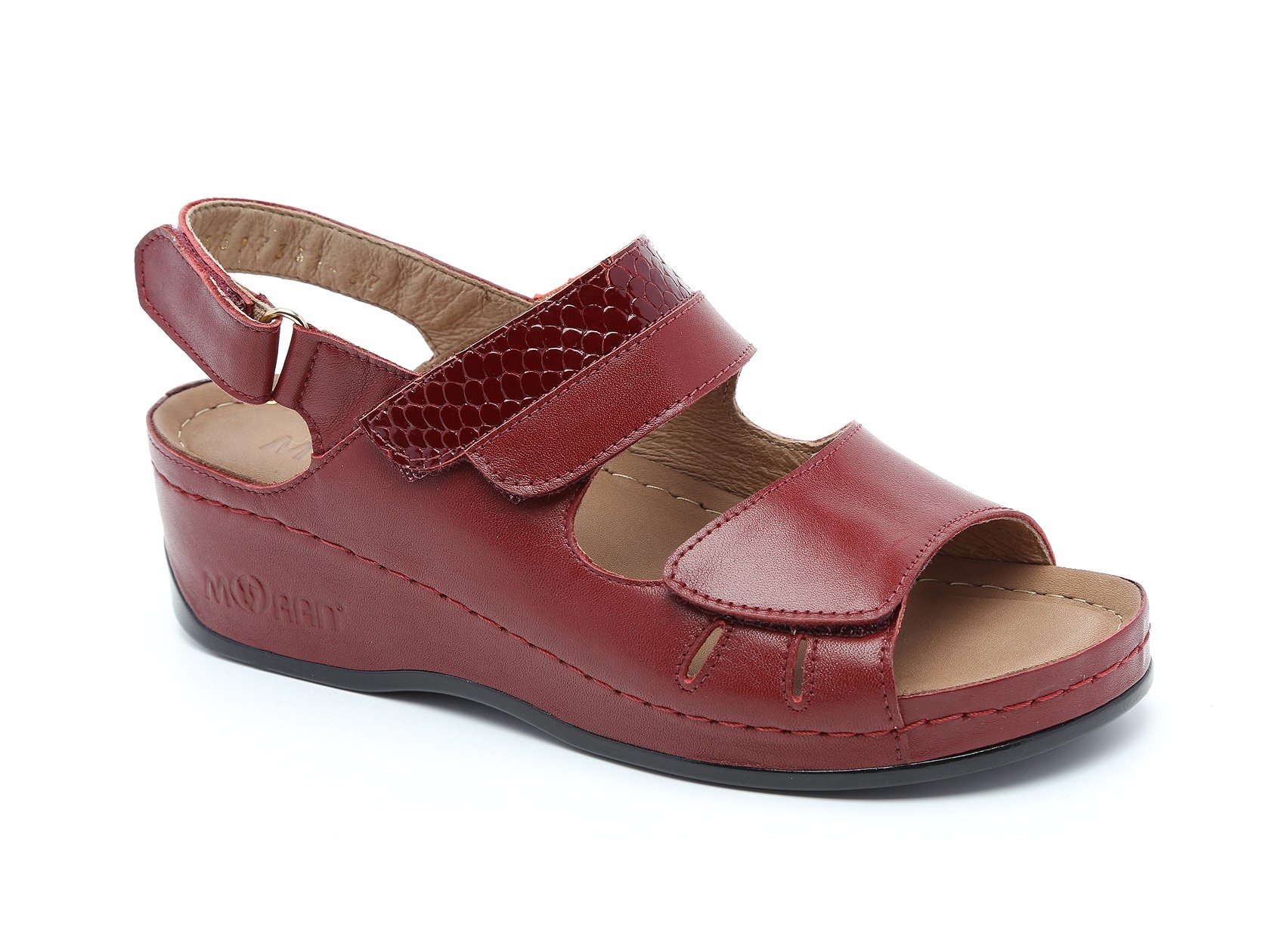נעלי נוחות סנדלים מדגם הדס בצבע בורדו