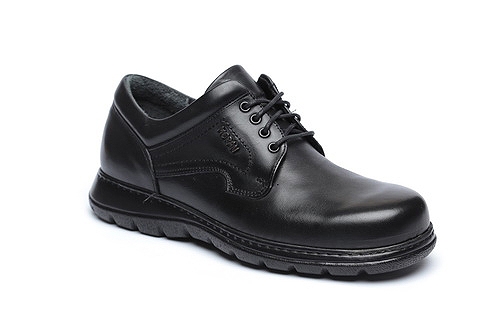 נעלי נוחות עם שרוכים לגברים בצבע שחור